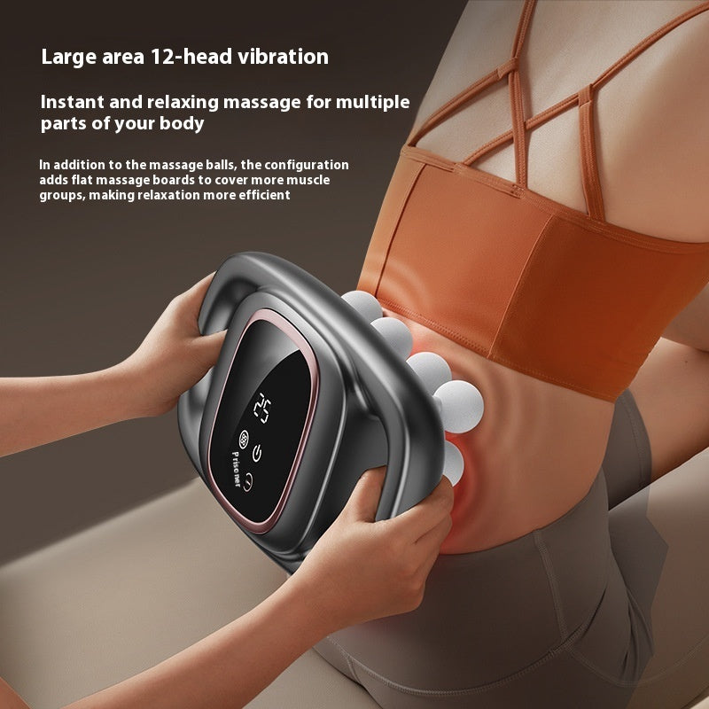 12-Kopf Massagepistole – LCD-Display, 30 Stufen & 3 Modi, leise & kraftvoll, inkl. Aufsatz-Set