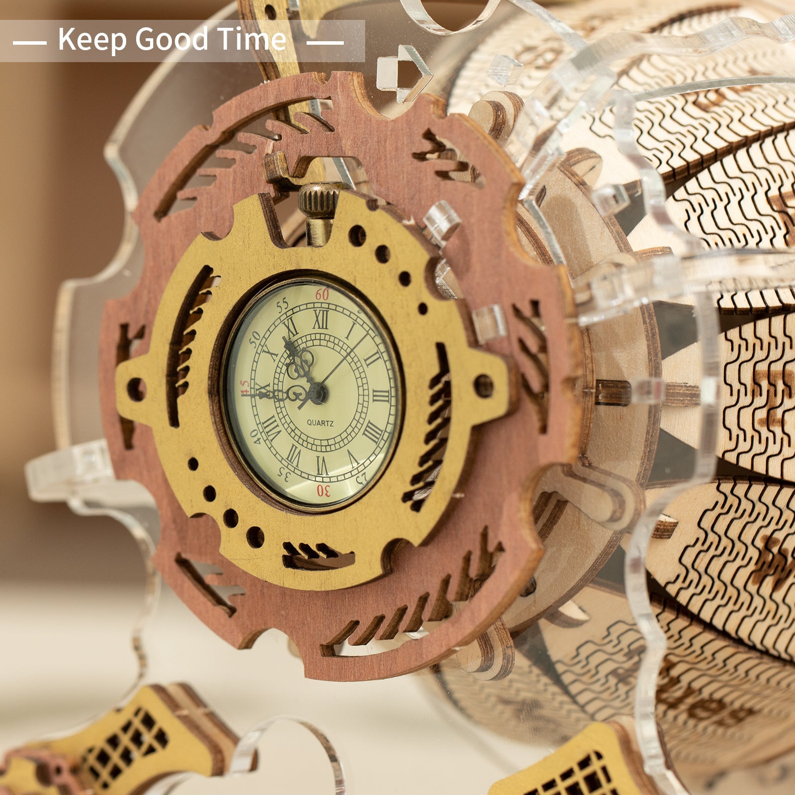 3D Holz-Bausatz „Zodiac Wanduhr“ (LC601) 161 pcs