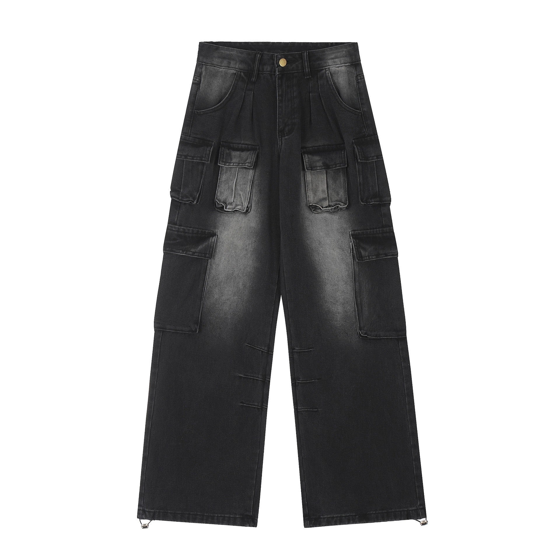 Damen Cargo-Jeans – Loose Fit, Multi-Pocket, Vintage-Wash & Distressed, Straight-Leg (S–2XL)